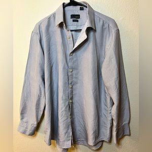 Black Label Mens Buttom Down Shirt Size Large,Long Sleeve,Made In Italy